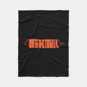 Basketball Heartbeat 9 Fleece Blanket