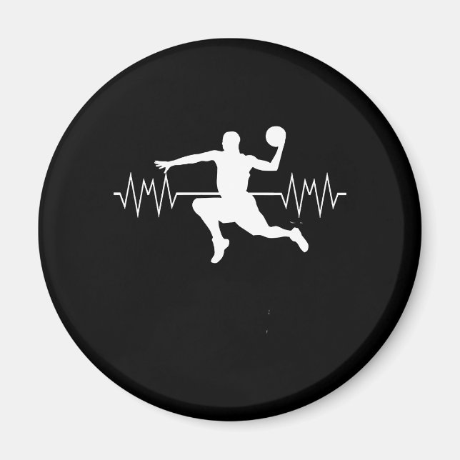 Basketball Heartbeat again Magnet (Front)