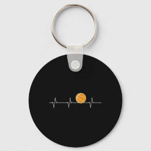 Basketball Heartbeat - Ball Ecg Pulse For Fans And Key Ring