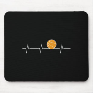 Basketball Heartbeat - Ball Ecg Pulse For Fans And Mouse Pad
