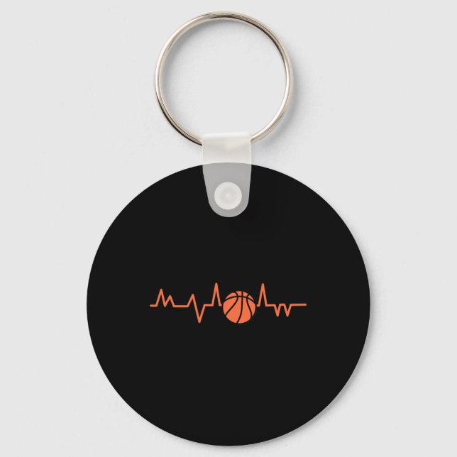 Basketball Heartbeat BBall 1 Key Ring (Front)