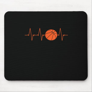 Basketball Heartbeat Bball Gift Mouse Pad
