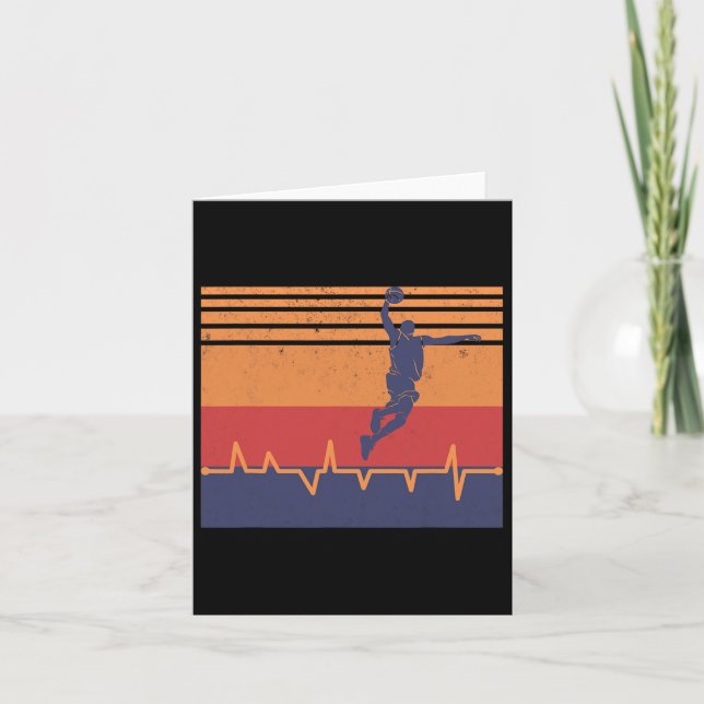 Basketball Heartbeat  Card (Front)