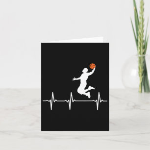 Basketball Heartbeat For Men And Boys Card