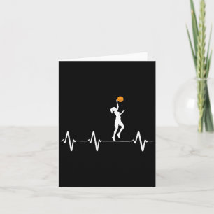 Basketball Heartbeat For Women And Girls Card