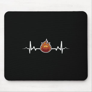 Basketball Heartbeat Gift Idea Mouse Pad