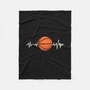 Basketball Heartbeat – Love For The Game Tee 1  Fleece Blanket