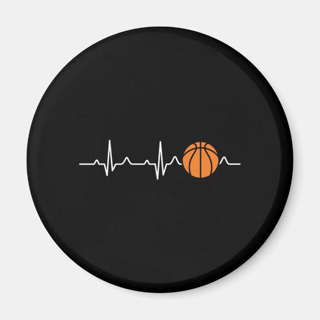 Basketball Heartbeat Magnet (Front)