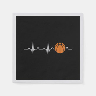 Basketball Heartbeat Napkin