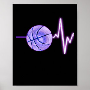 Basketball Heartbeat - Newest Funny Basketball Poster