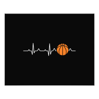 Basketball Heartbeat Photo Print