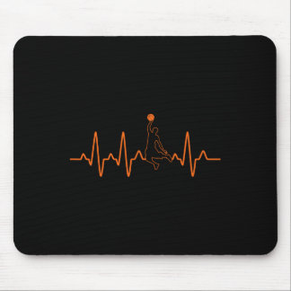 Basketball Heartbeat Player BBall Gift For Men and Mouse Pad