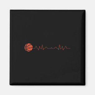Basketball Heartbeat Player Gift  Magnet