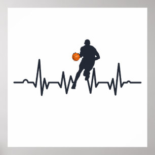 basketball heartbeat poster