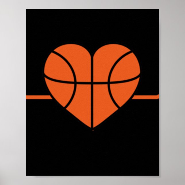 Basketball Heartbeat Sport Motive  Poster (Front)