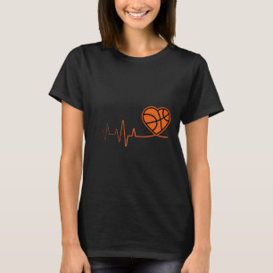Basketball Heartbeat Sport Motive T-Shirt