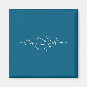 Basketball Heartbeat Streetball Basketball Player Magnet