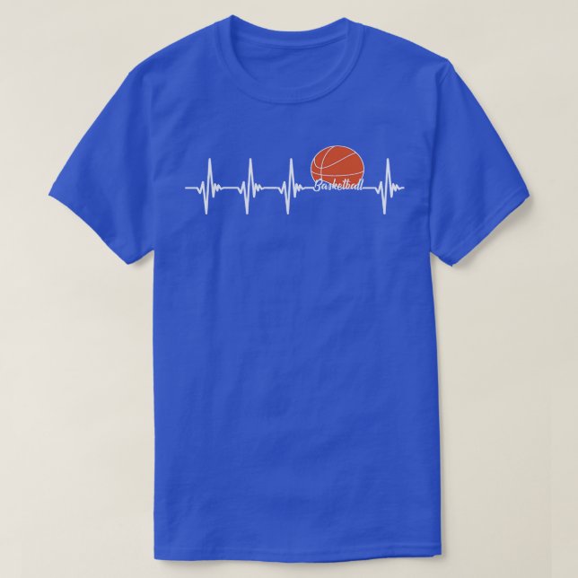 Basketball Heartbeat  T-Shirt (Design Front)