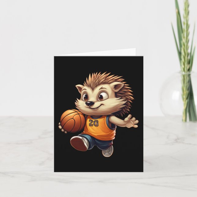 Basketball Hedgehog 1  Card (Front)