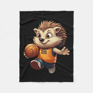 Basketball Hedgehog 1  Fleece Blanket