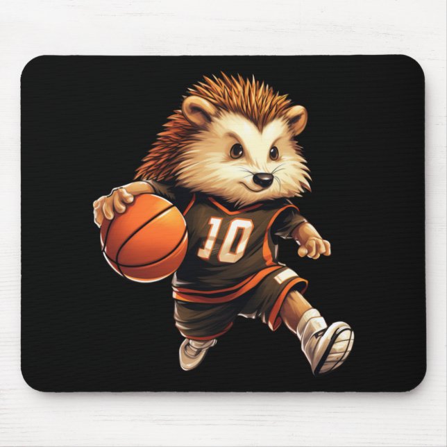 Basketball Hedgehog  Mouse Pad (Front)