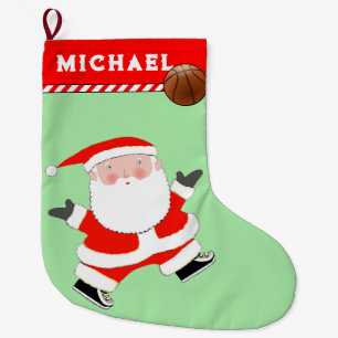 Basketball Holiday Gift Large Christmas Stocking