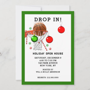 Basketball Holiday Party Invitation
