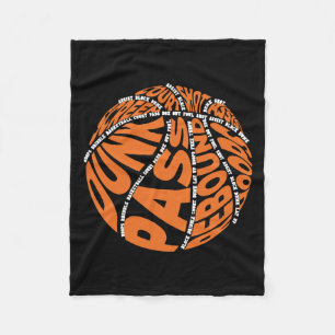 Basketball Hoodies For Boys Men Women Girls Word Fleece Blanket