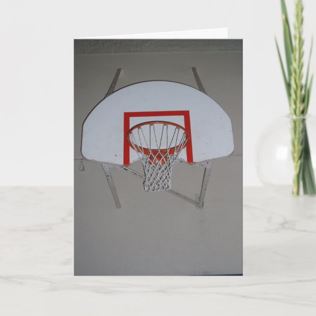 "Basketball Hoop" Birthday Card (Front)