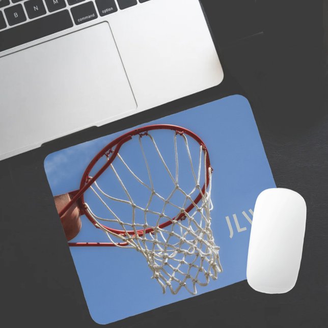Basketball Hoop Blue Sky Personalised Photographic Mouse Pad (Creator Uploaded)