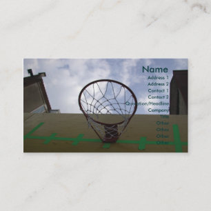 Basketball Hoop Business Card