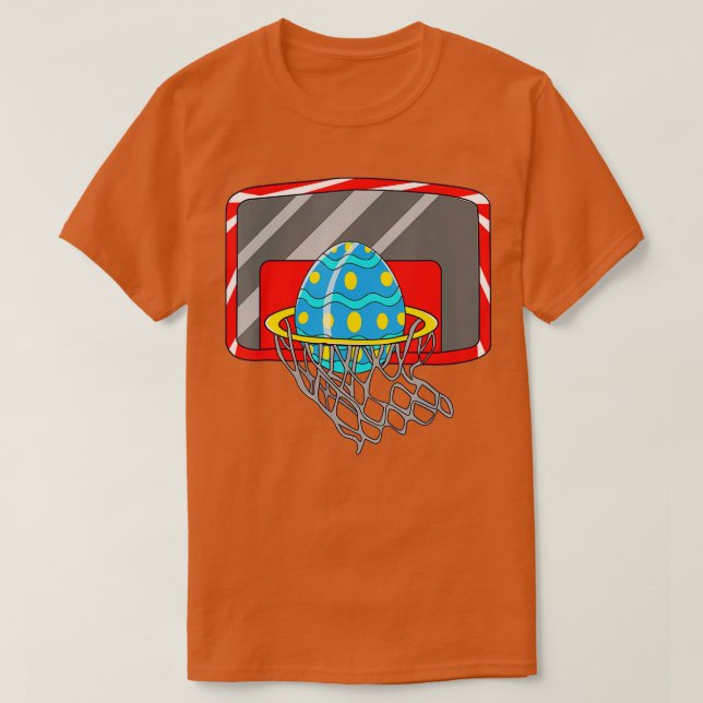 Basketball Hoop Easter Egg for Basketball Player  T-Shirt (Design Front)