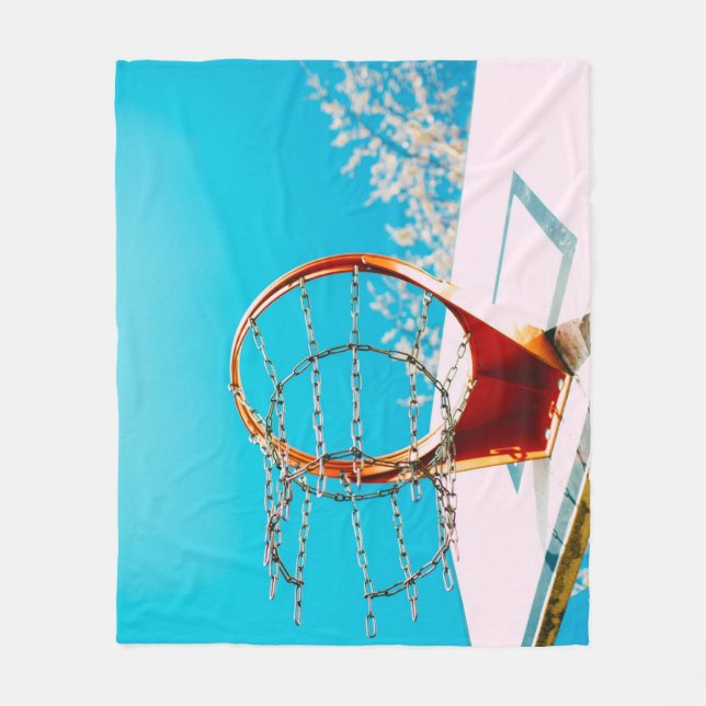 Basketball Hoop Fleece Blanket (Front)