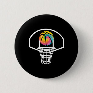 Basketball Hoop For A Streetball Player Ball 6 Cm Round Badge