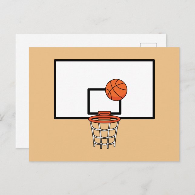 Basketball Hoop Holiday Postcard (Front/Back)
