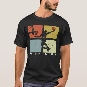 Basketball Hoop Life Basketball Player Retro T-Shirt