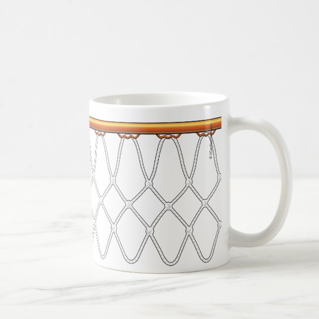 Basketball Hoop Net_black outline Coffee Mug (Right)