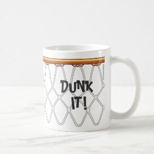 Basketball Hoop Net_black outline_Dunk it! Coffee Mug