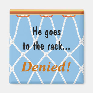 Basketball Hoop Net_He goes to the rack...Denied! Magnet
