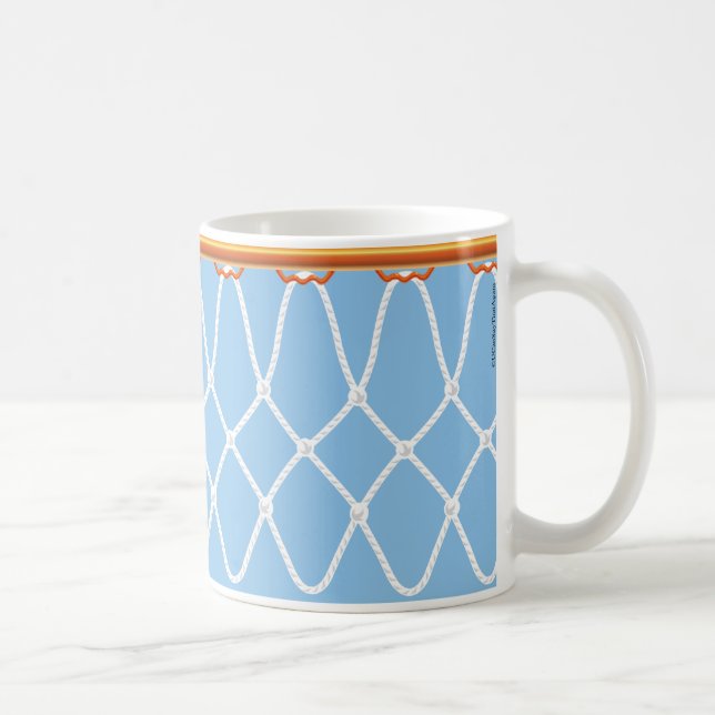 Basketball Hoop Net_on blue_jumpstart Coffee Mug (Right)