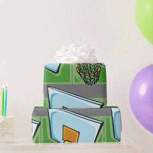 Basketball Hoop Sports Backboard And Net Wrapping Paper