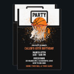 Basketball & Hoop Sports Birthday Party Invitation<br><div class="desc">Personalise any way you want.</div>