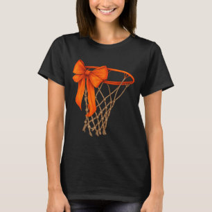Basketball Hoop With Bow Cute Basketball Aesthetic T-Shirt