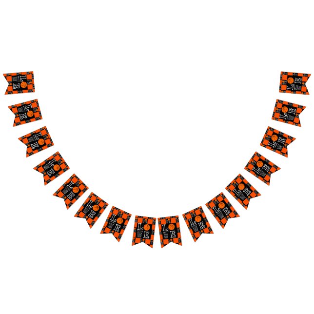 Basketball Hoops, Basketball Player Birthday Bunting (All)