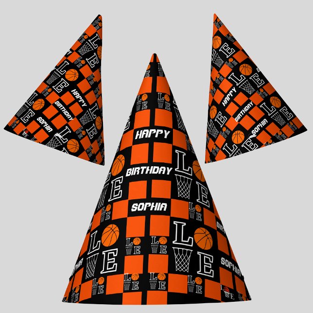 Basketball Hoops, Basketball Player Birthday Party Party Hat (Creator Uploaded)