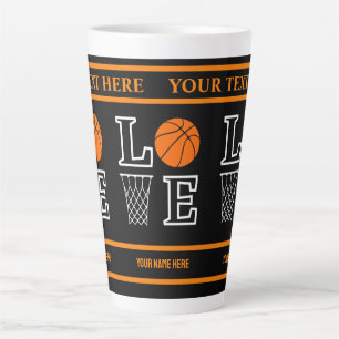 Basketball Hoops, Basketball Player Gift Latte Mug