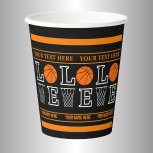 Basketball Hoops, Basketball Player Gift Paper Cups
