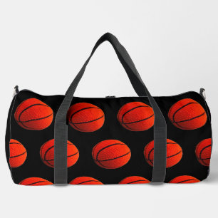 Basketball Hoops Orange Black Print Cut Sew Bag