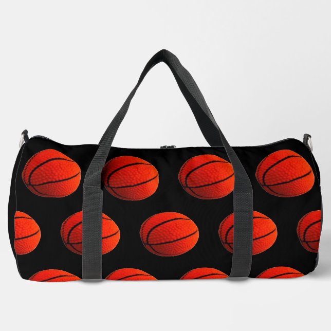 Basketball Hoops Orange Black Print Cut Sew Bag (Front)