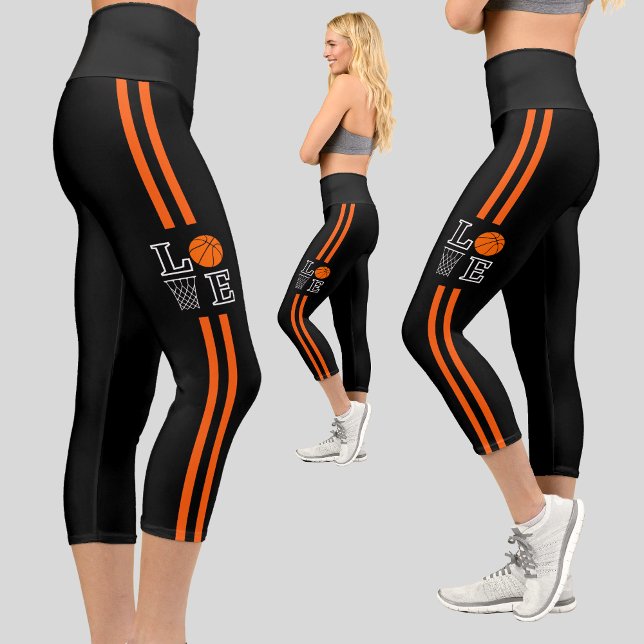 Basketball Hoops Player Girl Birthday Gift Capri Leggings (Creator Uploaded)